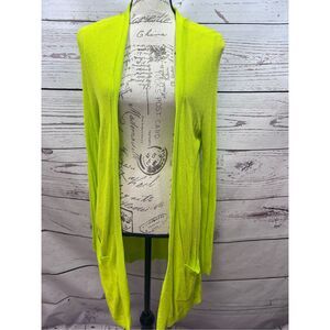 Torrid Women's Cardigan Open Front Long Sleeve Chartreuse Green‎ Size 0